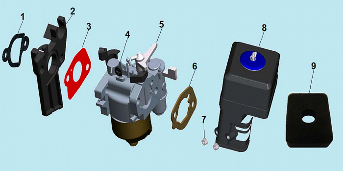 8 КАРБЮРАТОР МОТОПОМПА CHAMPION GP80