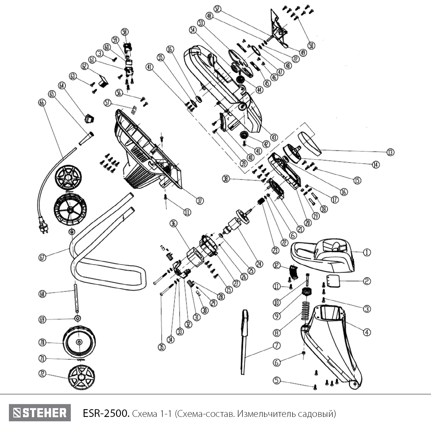 Садовый измельчитель ESR-2500